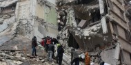 ارتفاع عدد الضحايا الفلسطينيين جراء الزلزال في سوريا وتركيا إلى 58